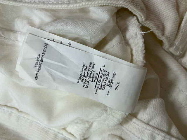 Denim & Co. Classic White Stretch Denim Skirt Size 8