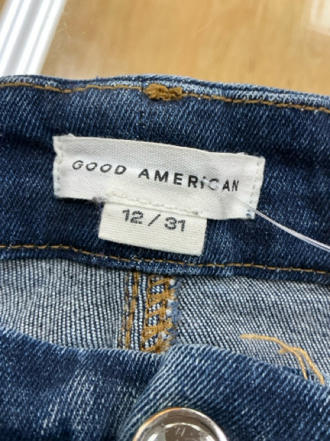 Good American Good Cigarette Crop High Rise Jeans Size 12/31 - ONLINE ONLY