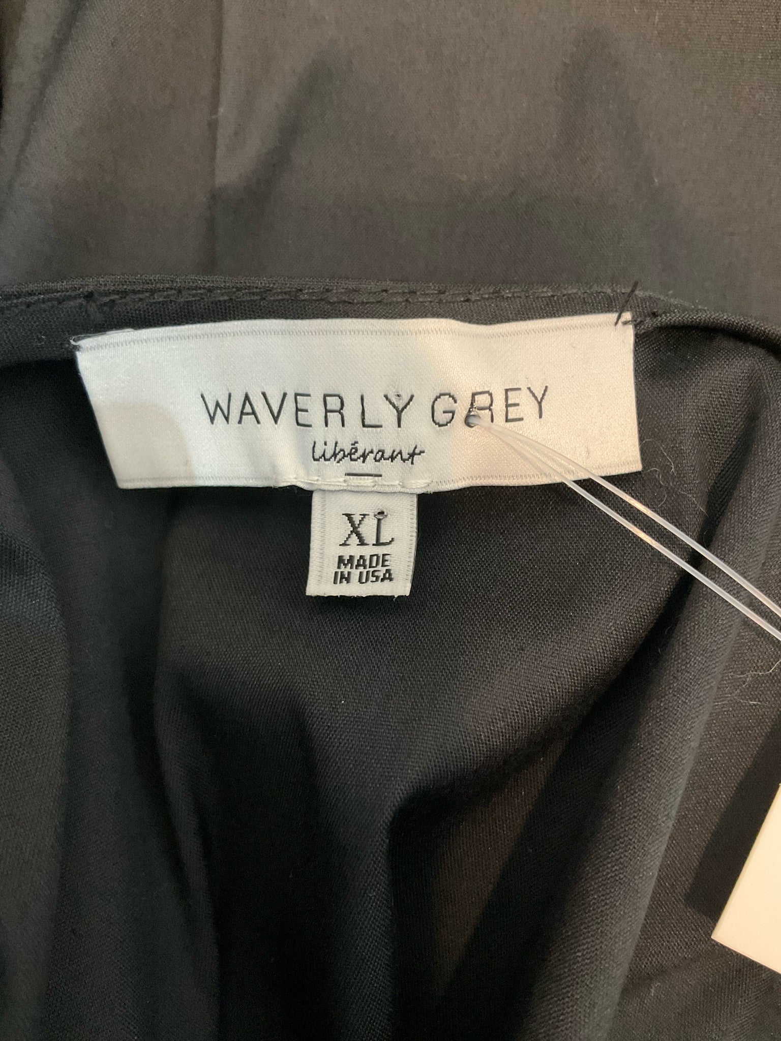 Waverly Grey Libérante Ruffle V-Neck Blouse Black Size XL