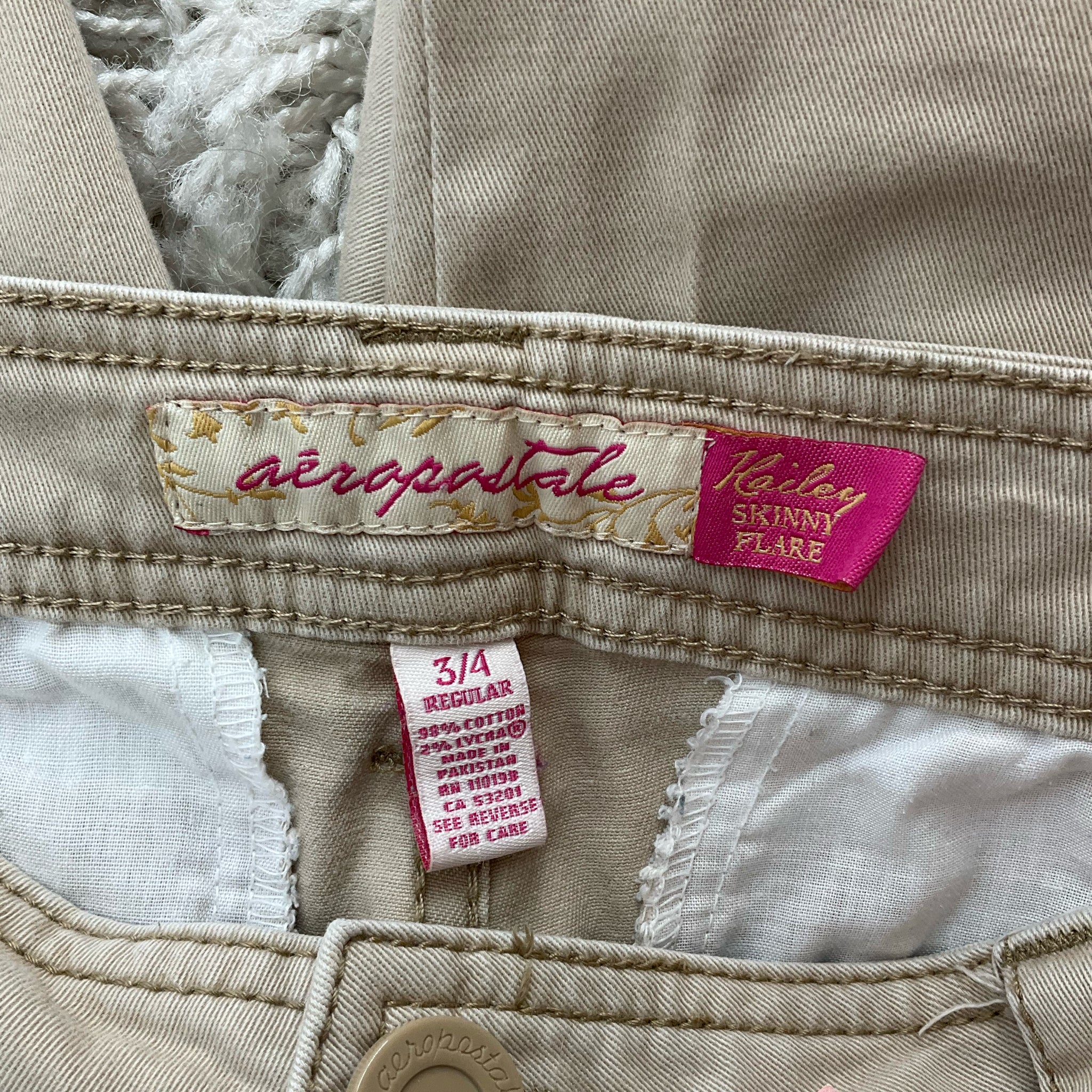 Aeropostale Tan Skinny Flare Pants – Size 3/4, Excellent Condition - Margaret’s Fine Consignment