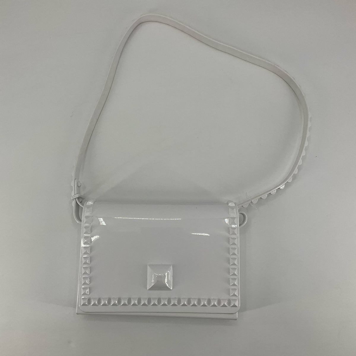 Carmen Sol Tonino White Studded Jelly Crossbody Bag