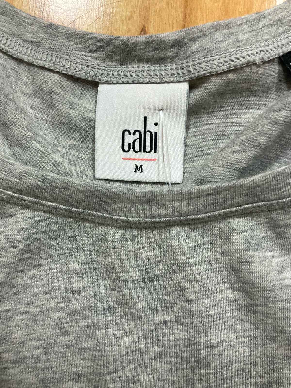 cabi Ruched Tank Dress Heather Gray Sleeveless Cotton Blend | Size Medium
