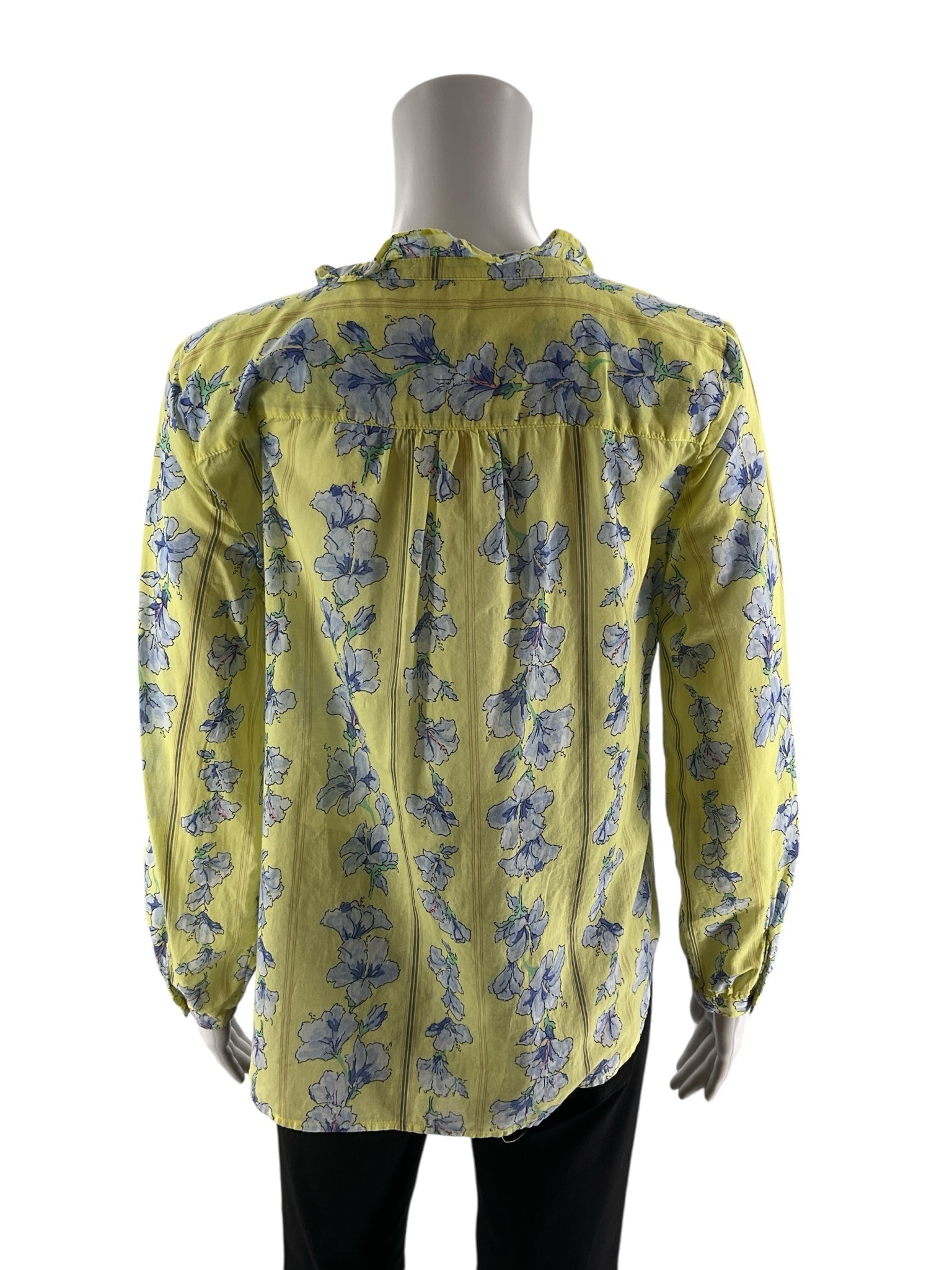 Talbots Green/Blue Floral Pre-Owned Ladies Top - Size Small Petite