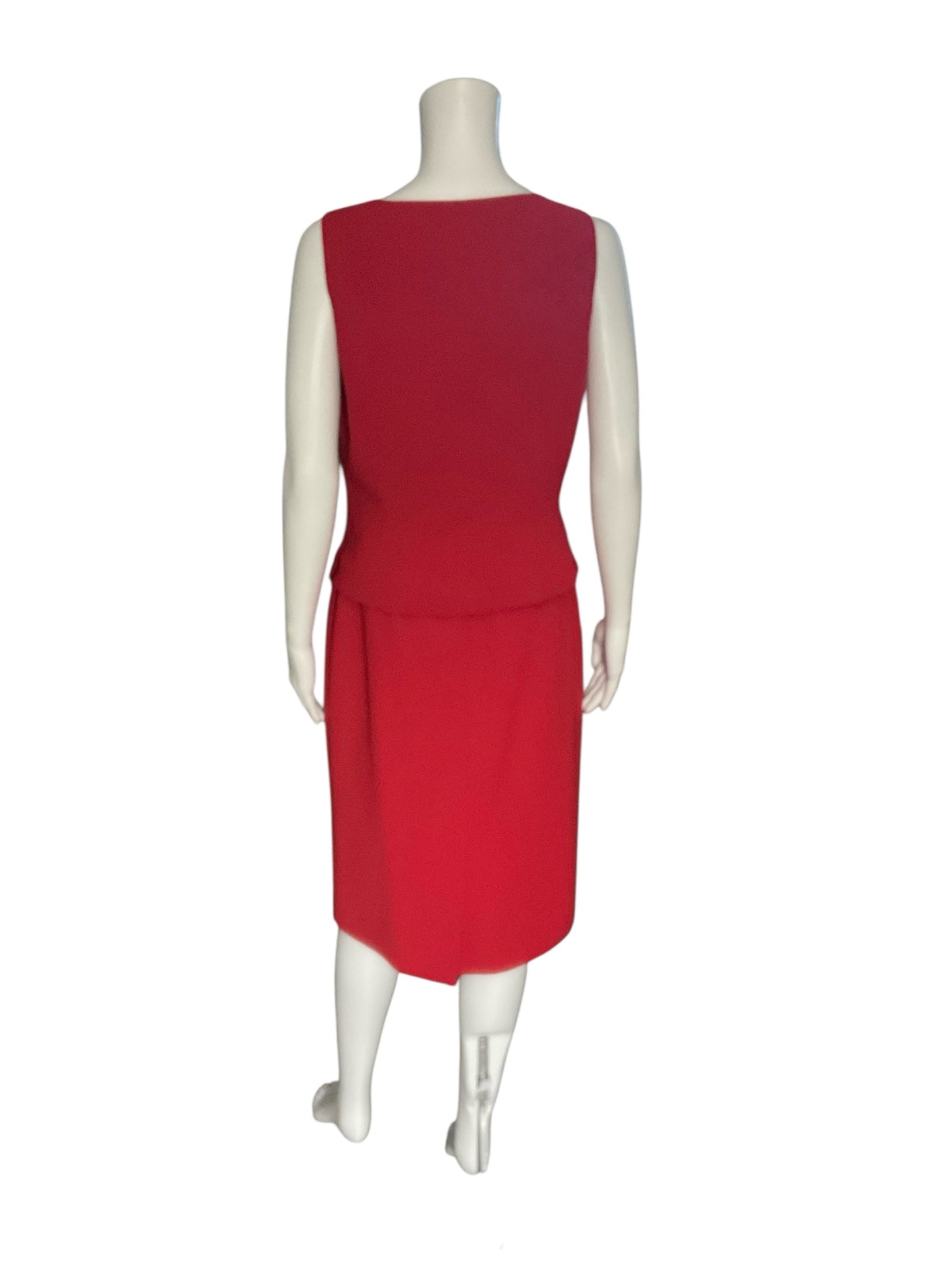 Kasper Red Solid Pre-Owned Ladies 2 Piece Skirt Set - Size 6