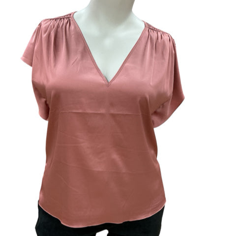 White House Black Market Mauve Solid Pre-Owned Ladies Top -Size XL - Margaret’s Fine Consignment