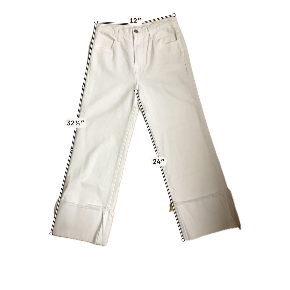 J Brand Joan High-Rise Tiered Hem Crop Jeans White Size 6 - ONLINE ONLY