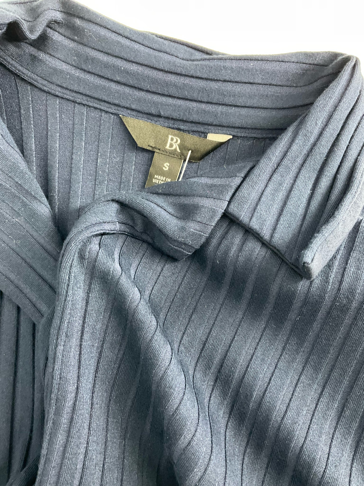 BR Navy Stripe Pre-Owned Ladies Casual Top - Size Small