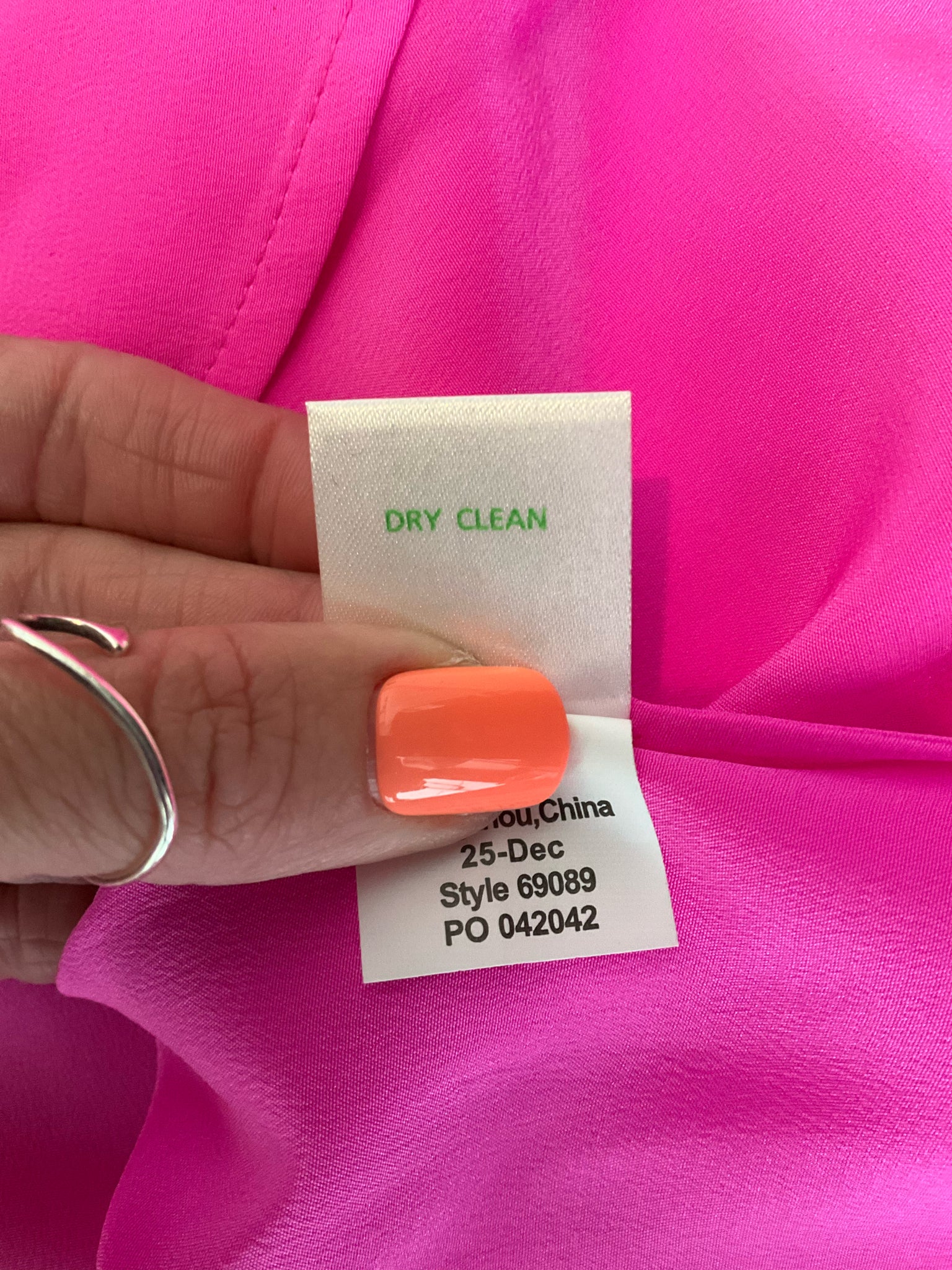 Lilly Pulitzer Downstairs Tank 100% Silk Hot Pink Top Size Large