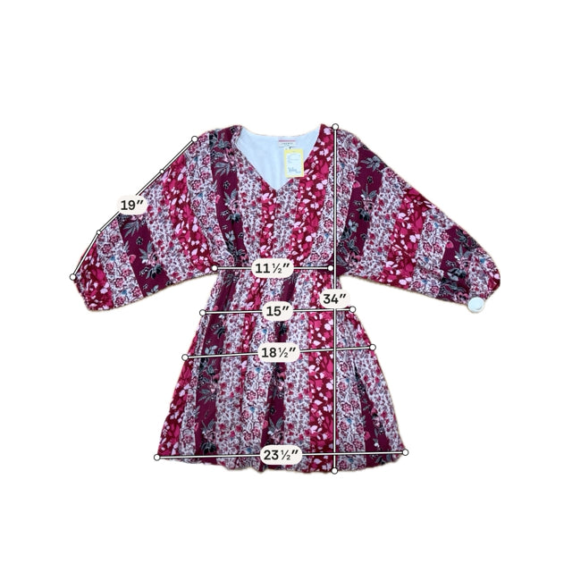 Andrée by Unit Boho Mixed Floral Print Peasant Dress Size Medium