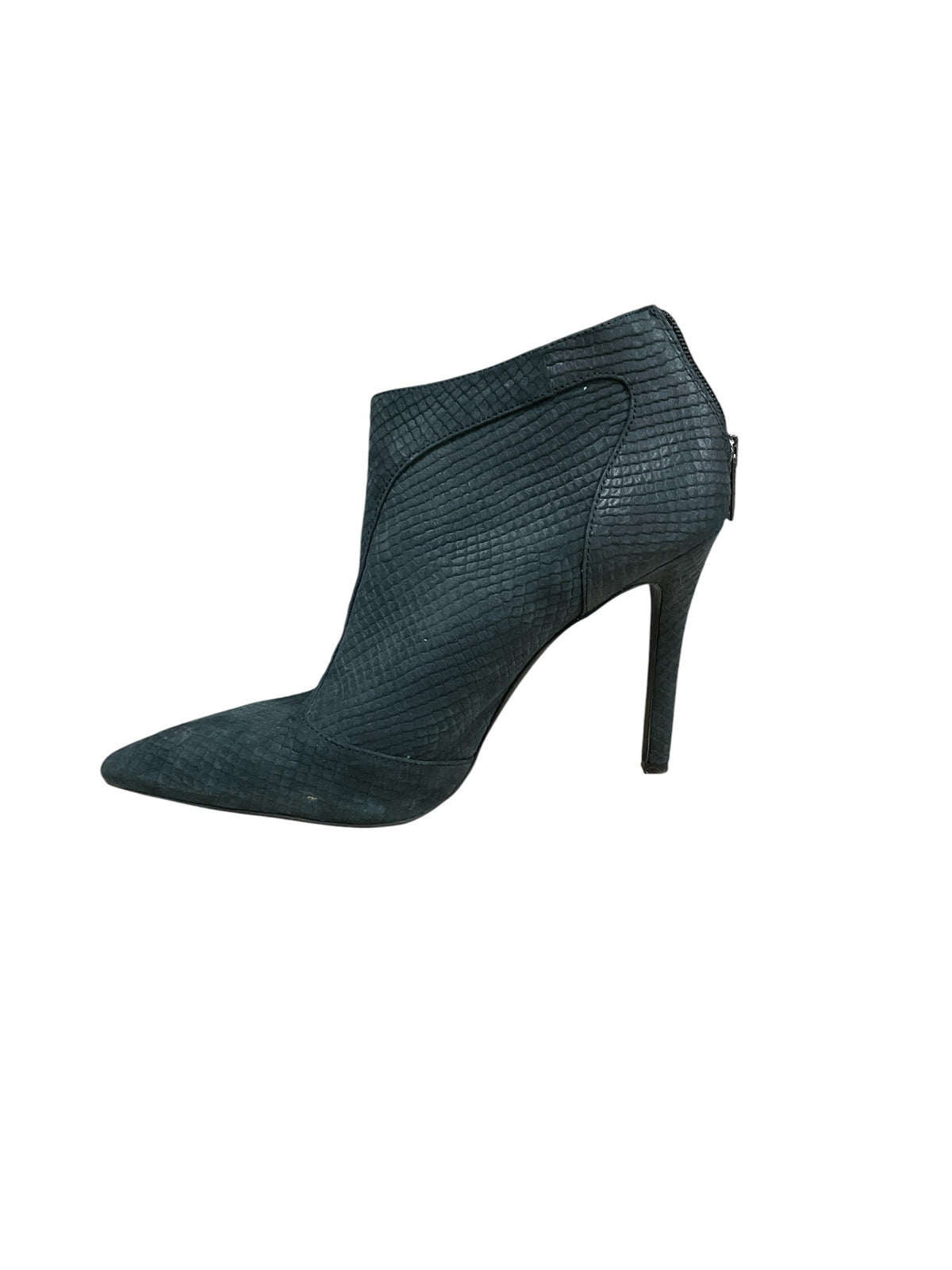Jessica Simpson Vallery Snake Embossed Chain Stiletto Bootie Black Size 8.5