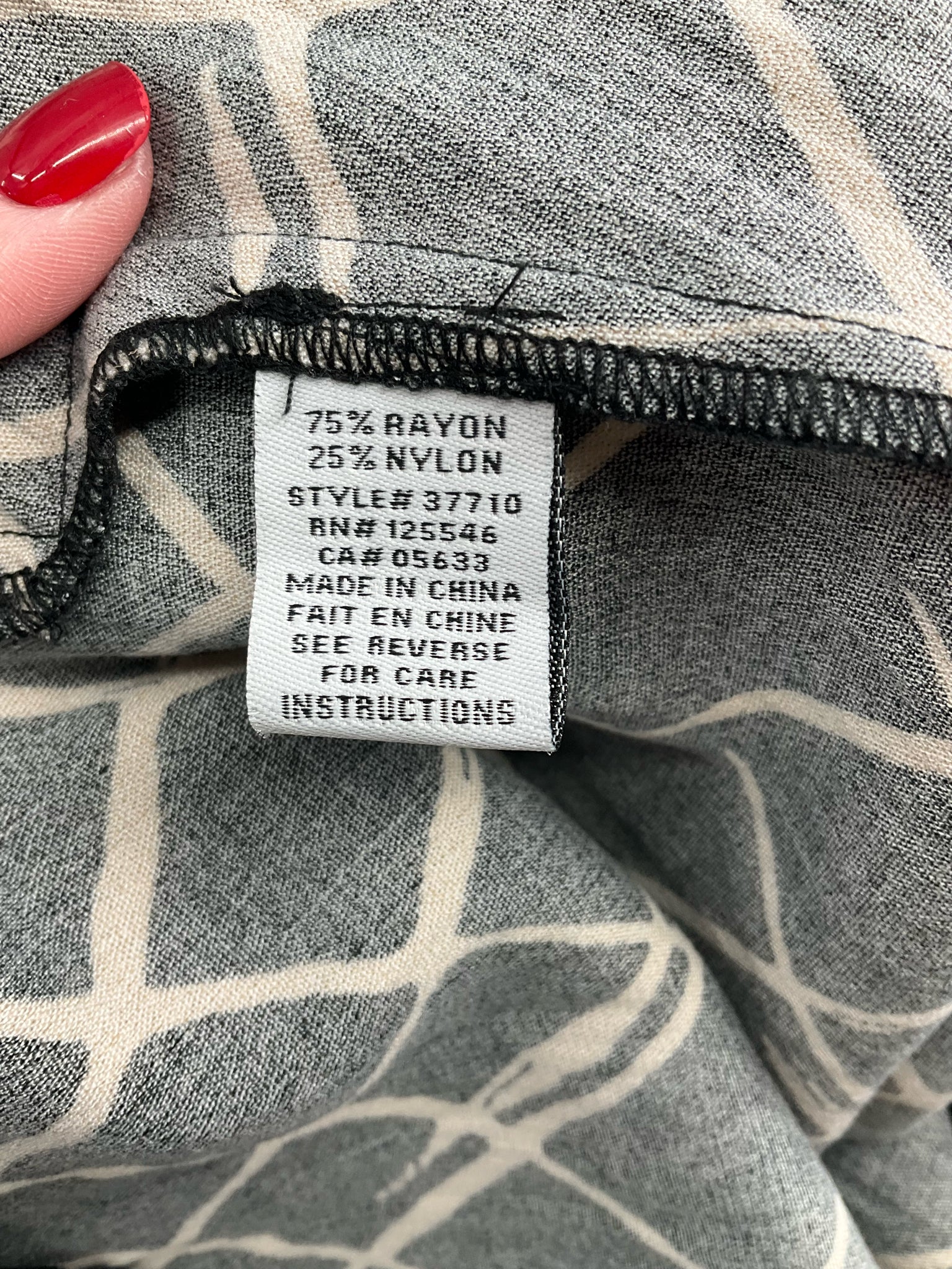 Habitat - black/white Diamond Pre-Owned Ladies Casual Top - Size XS