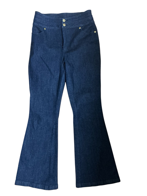 INC International Concepts Flare Jeans Womens Size 10 Dark Wash High Rise