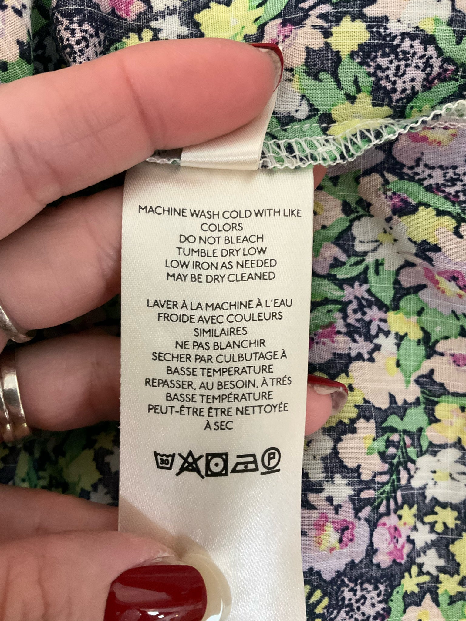 Maeve by Anthropologie multi Long Sleeve Ditsy Floral Peasant Blouse Tie-Cuff Size Small - Size S