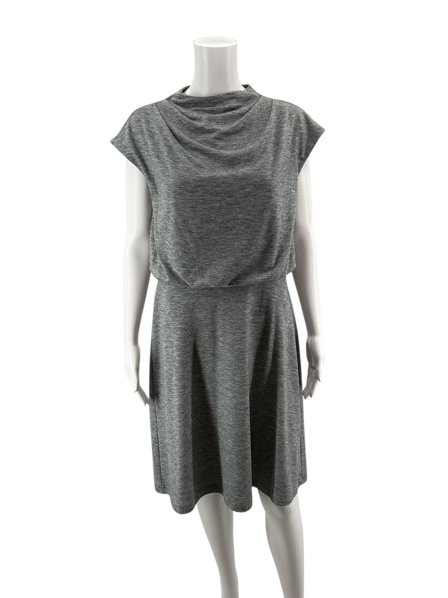 Ann Taylor Gray Heathered Pre-Owned Ladies Dress - Size 12 Petite - ONLINE ONLY