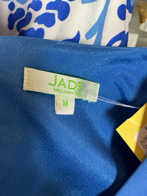 Jade by Melody Drexler Blue Mini, Cocktail, Party, A-Line, Preppy, Feminine Jade Size M Blue Pearls Pre-Owned Ladies Dress - Size M