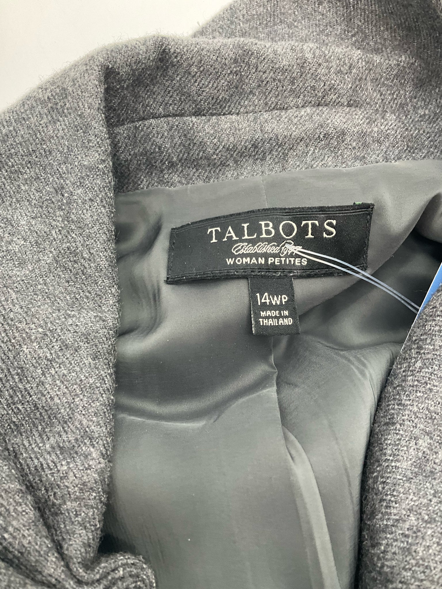 Talbots Gray Solid Ladies Pre-Owned Jacket Size 14W Petite - Margaret’s Fine Consignment