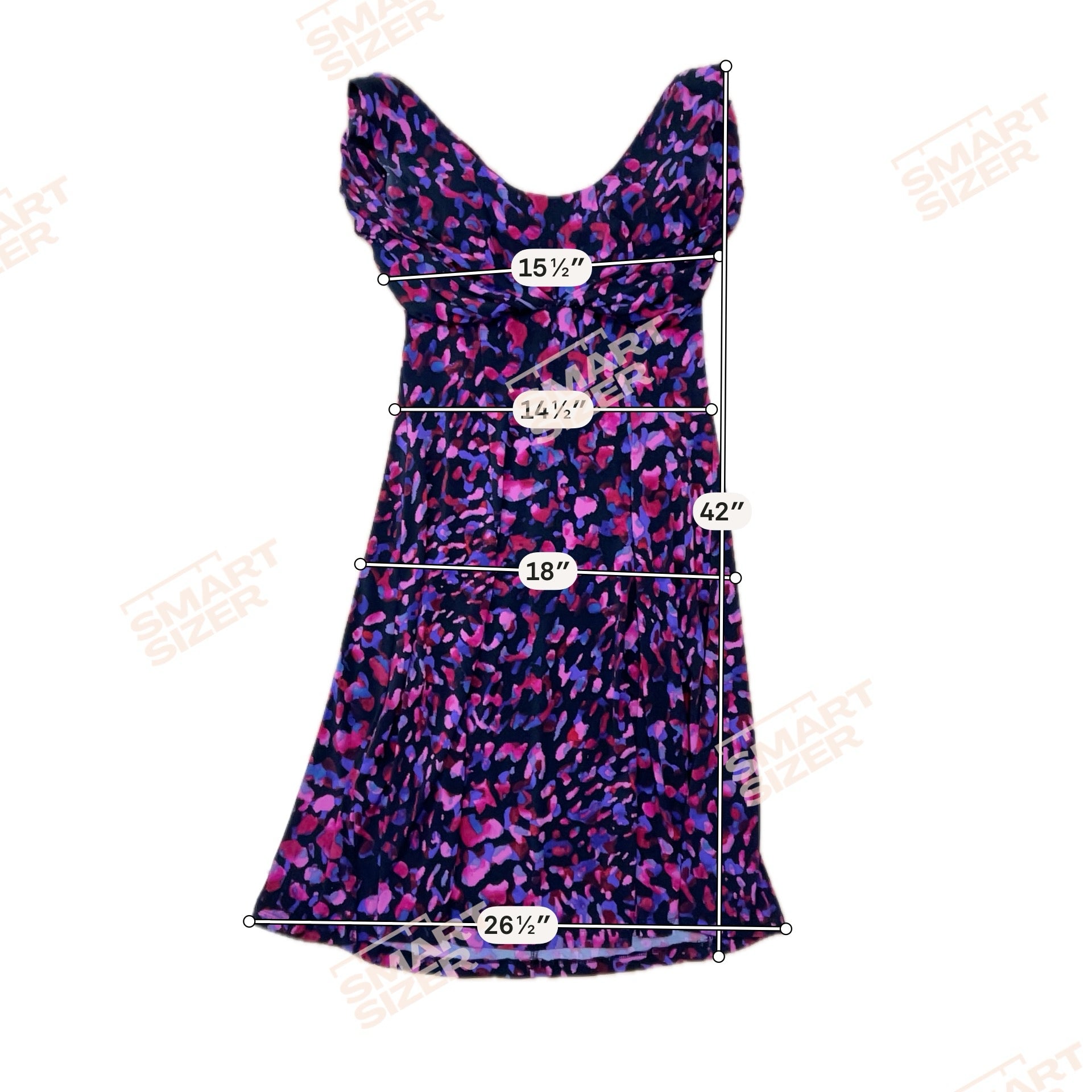 Calvin Klein black/pink/purple A-Line Draped Neck Abstract Animal Print Dress Size 4 - Size 4