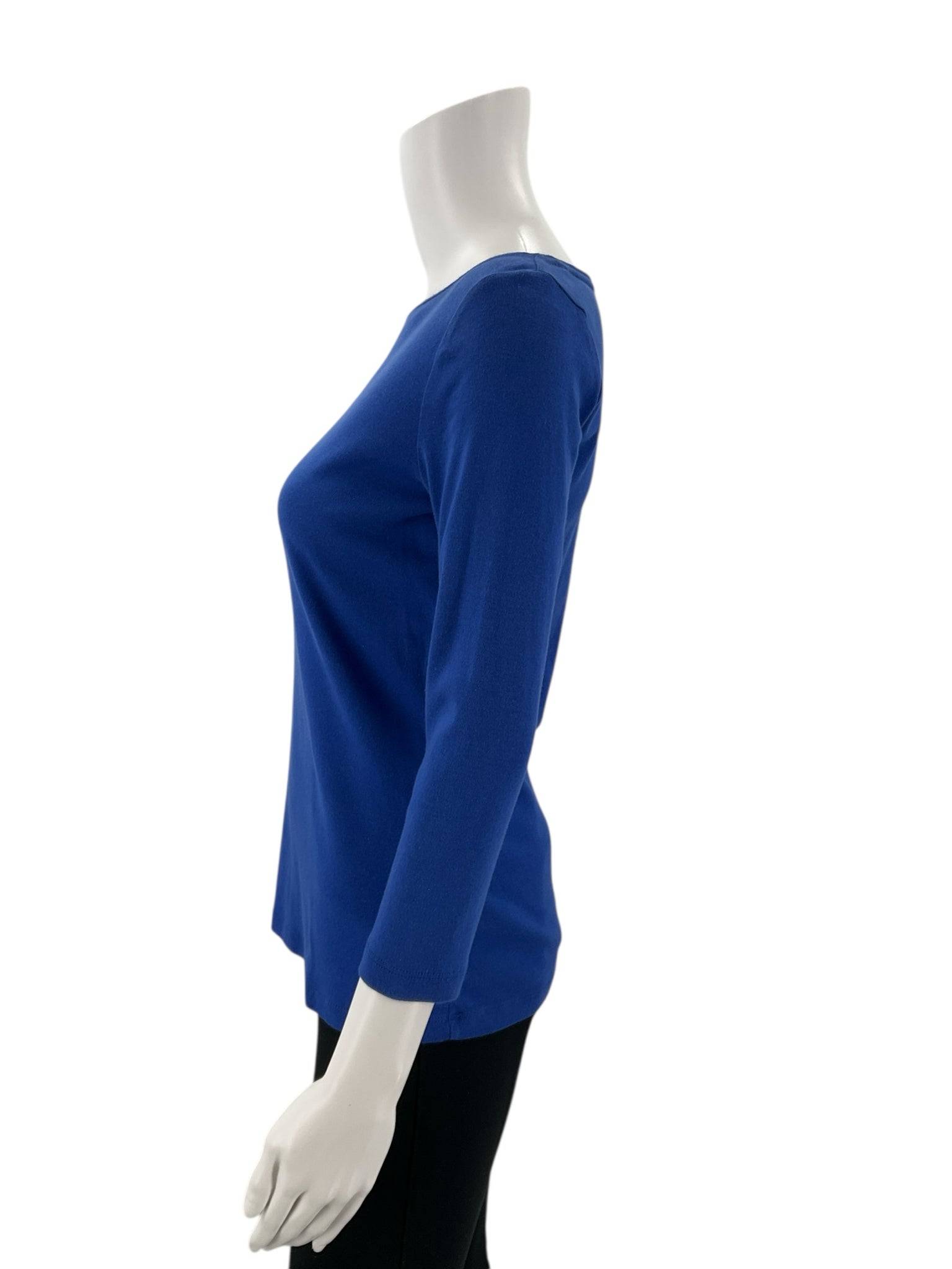 Talbots Blue Solid Top - Size XS - Margaret’s Fine Consignment