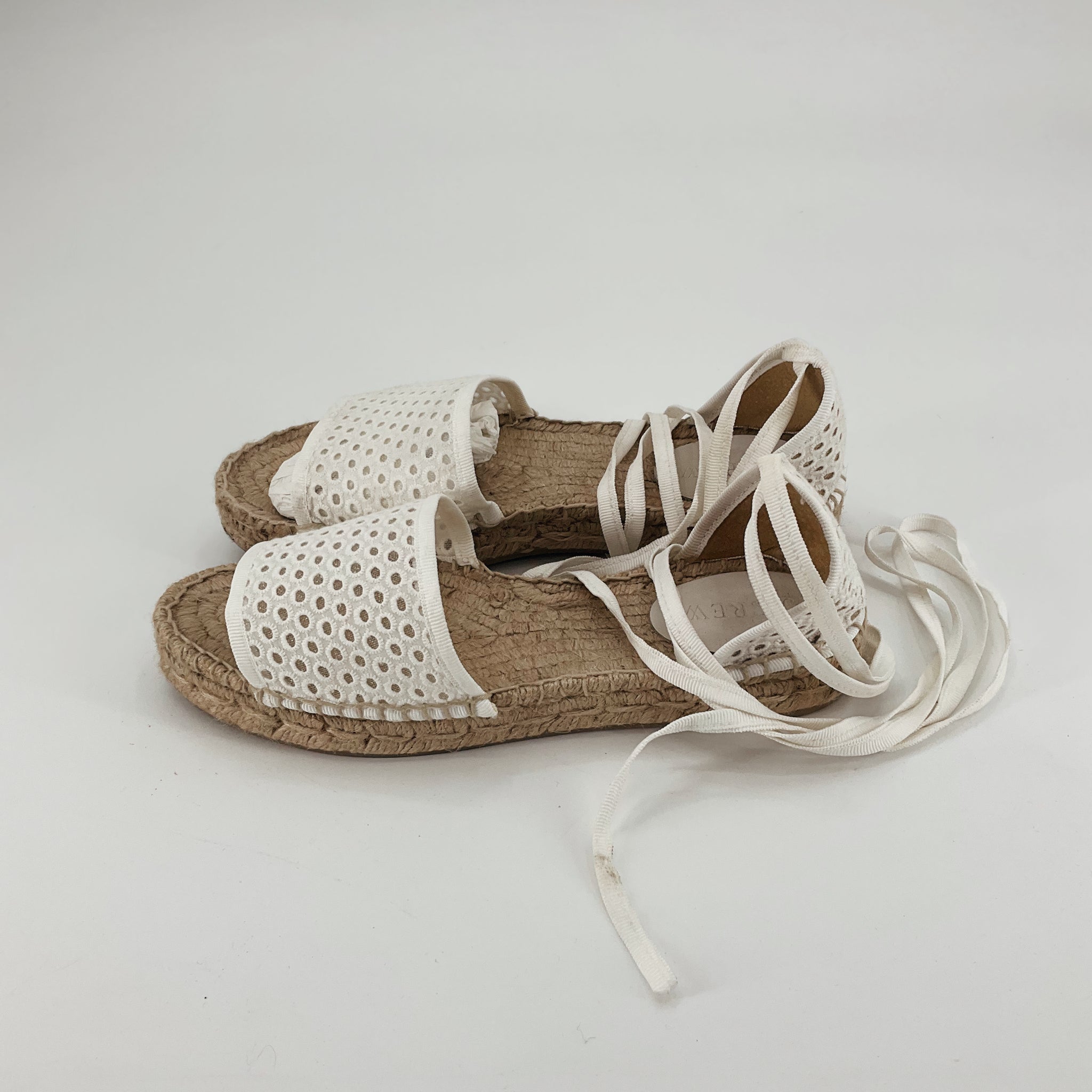 J. Crew White Sandals J Crew White Espadrilles Pre-Owned Ladies Sandals - Size 8 - Size 8