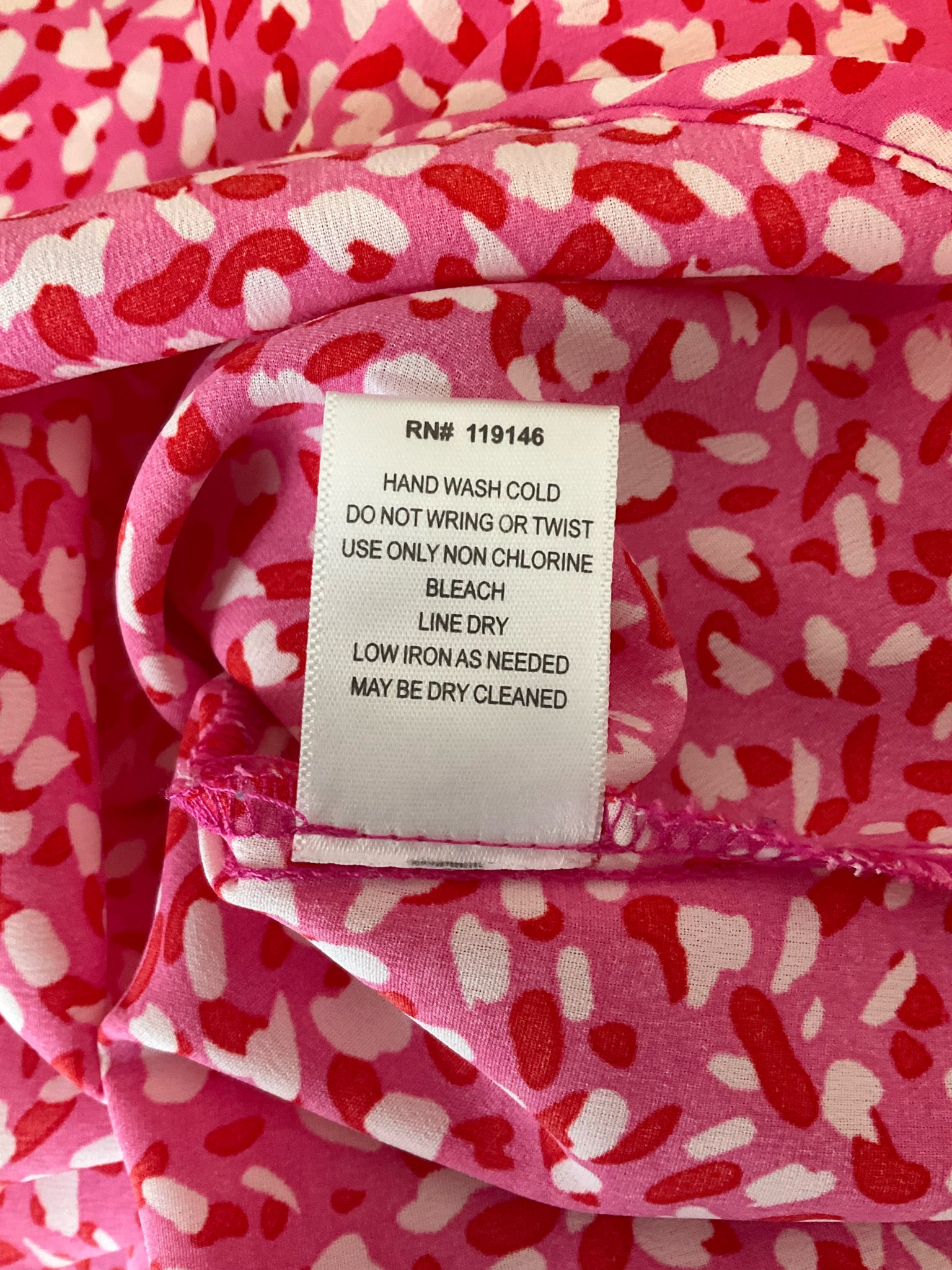 Jodifl pink/red/white Short Sleeve Pink & Red Confetti Dot Puff Sleeve Blouse Top Size Small - Size S