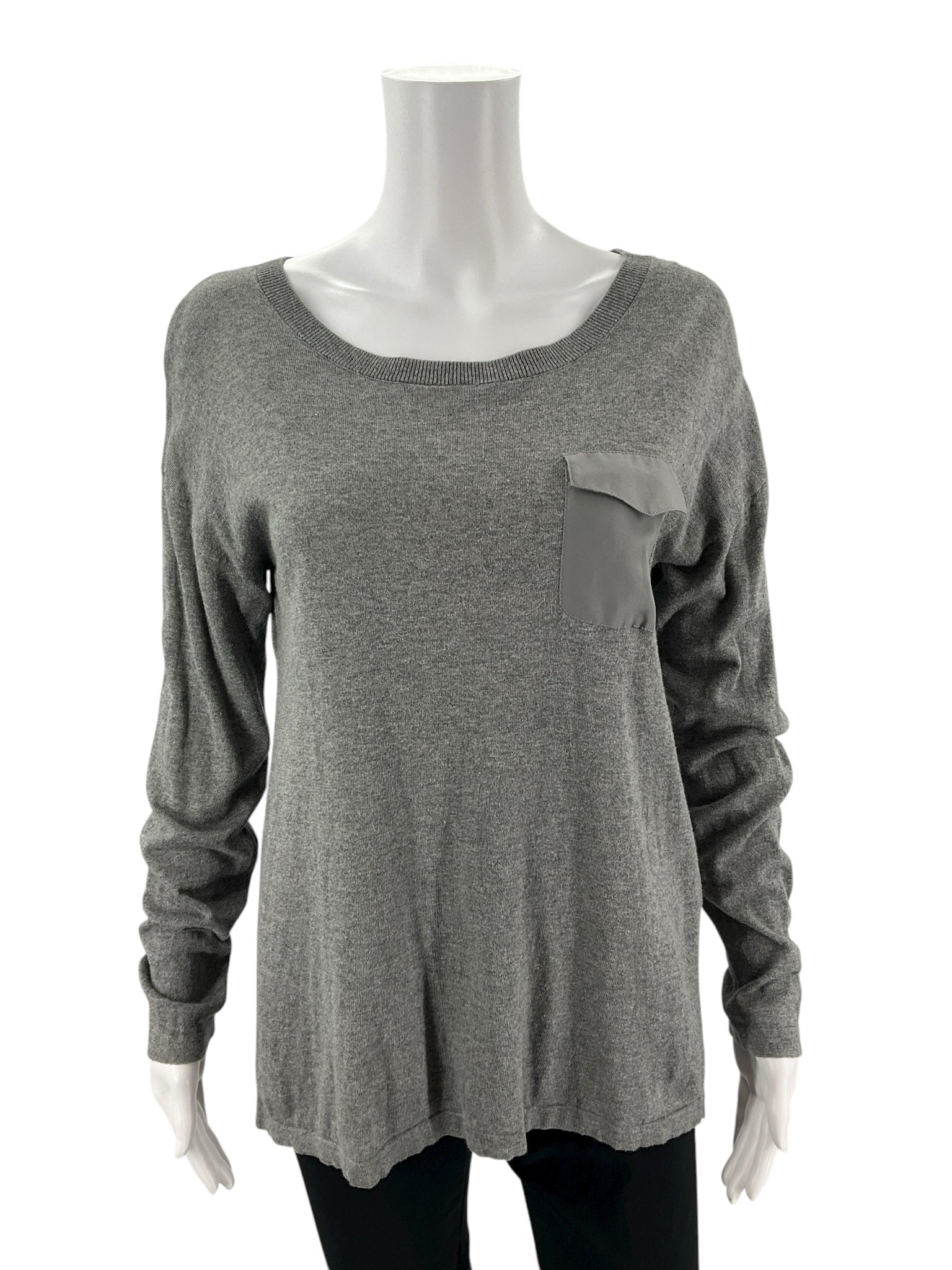 August Silk Gray Pre-Owned Ladies Top - Size Medium - Margaret’s Fine Consignment