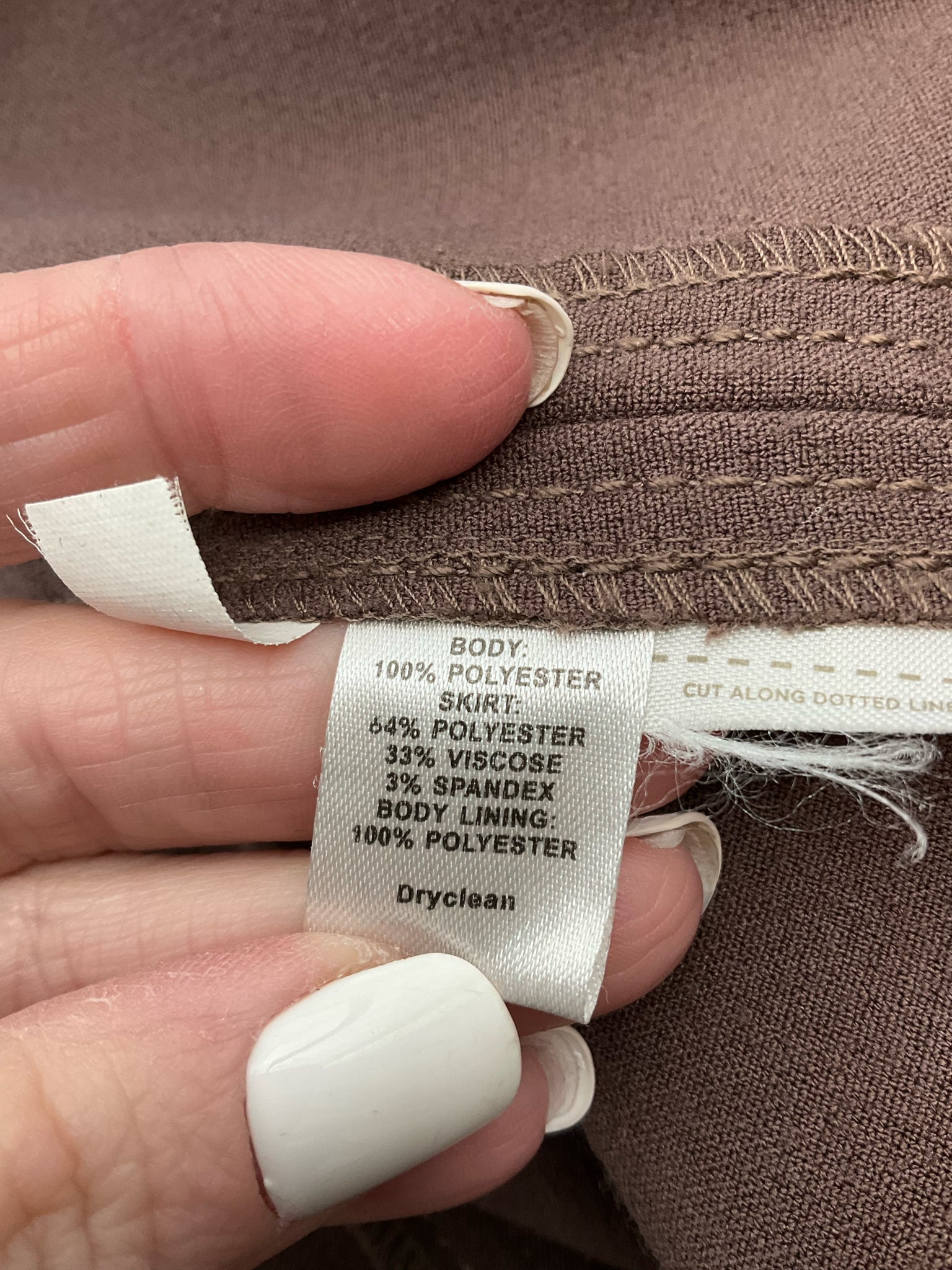 Loft Brown Dots Pre-Owned Ladies Dress - Size 0