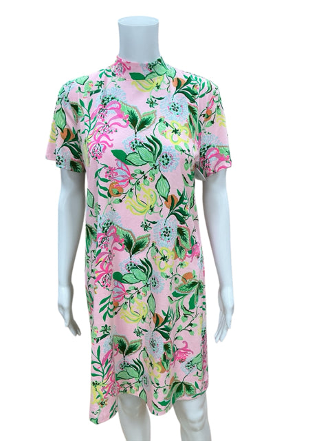Lilly Pulitzer Pink/Multi Floral Pre-Owned Ladies Dress - Size Large