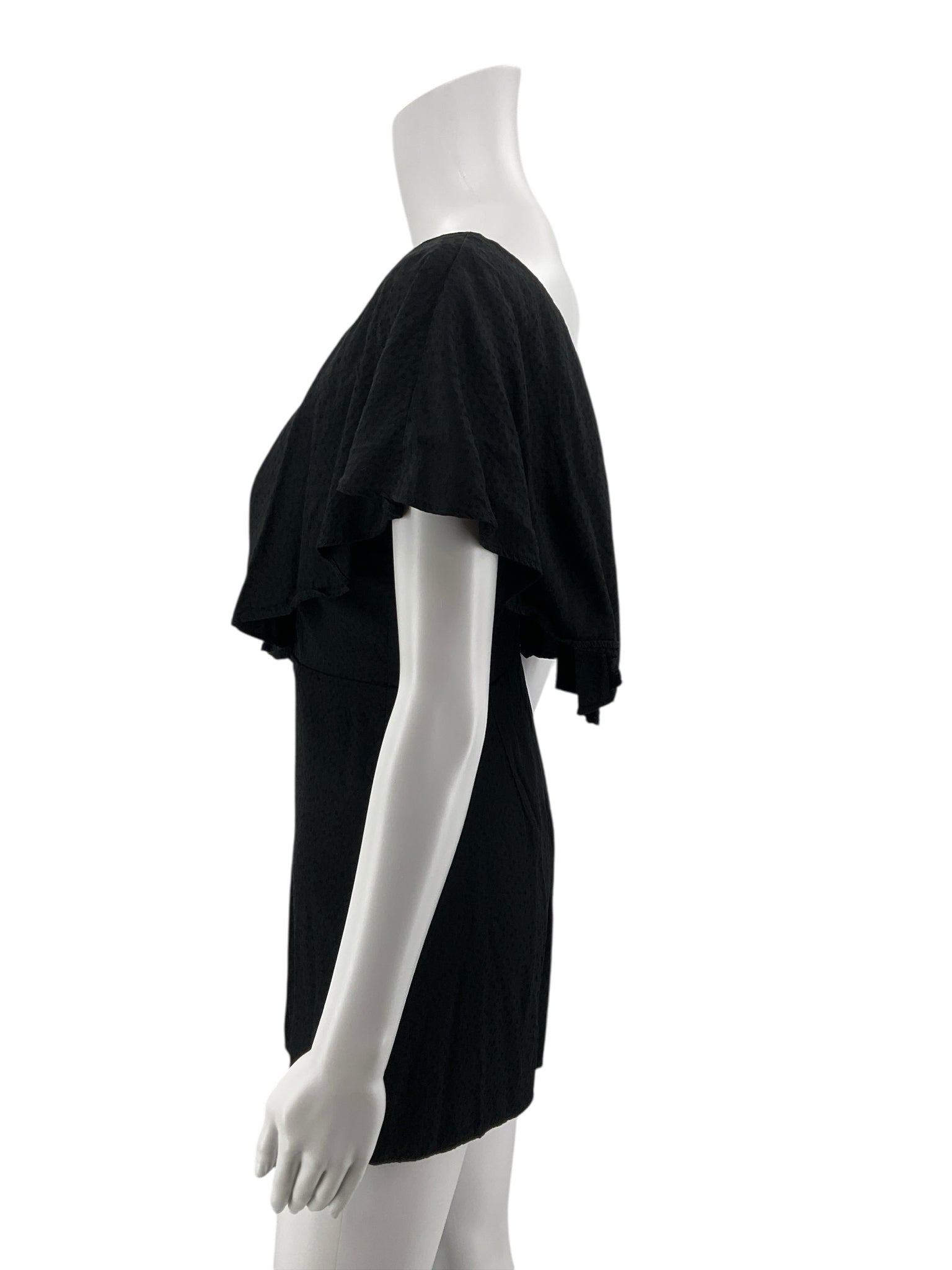 Gentle Fawn Textured One-Shoulder Romper Black Size XS