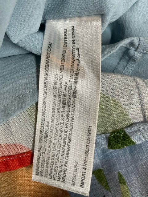 Finders Keepers Piazza Fruit Print Mini Dress Blue Multi Size 8