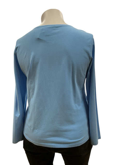 Talbots Blue Solid Pre-Owned Ladies Top - Size XL - Margaret’s Fine Consignment