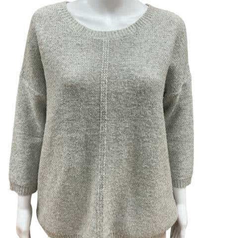 Max Studio Gray Sparkle Pre-Owned Ladies Top - Size Medium - Margaret’s Fine Consignment