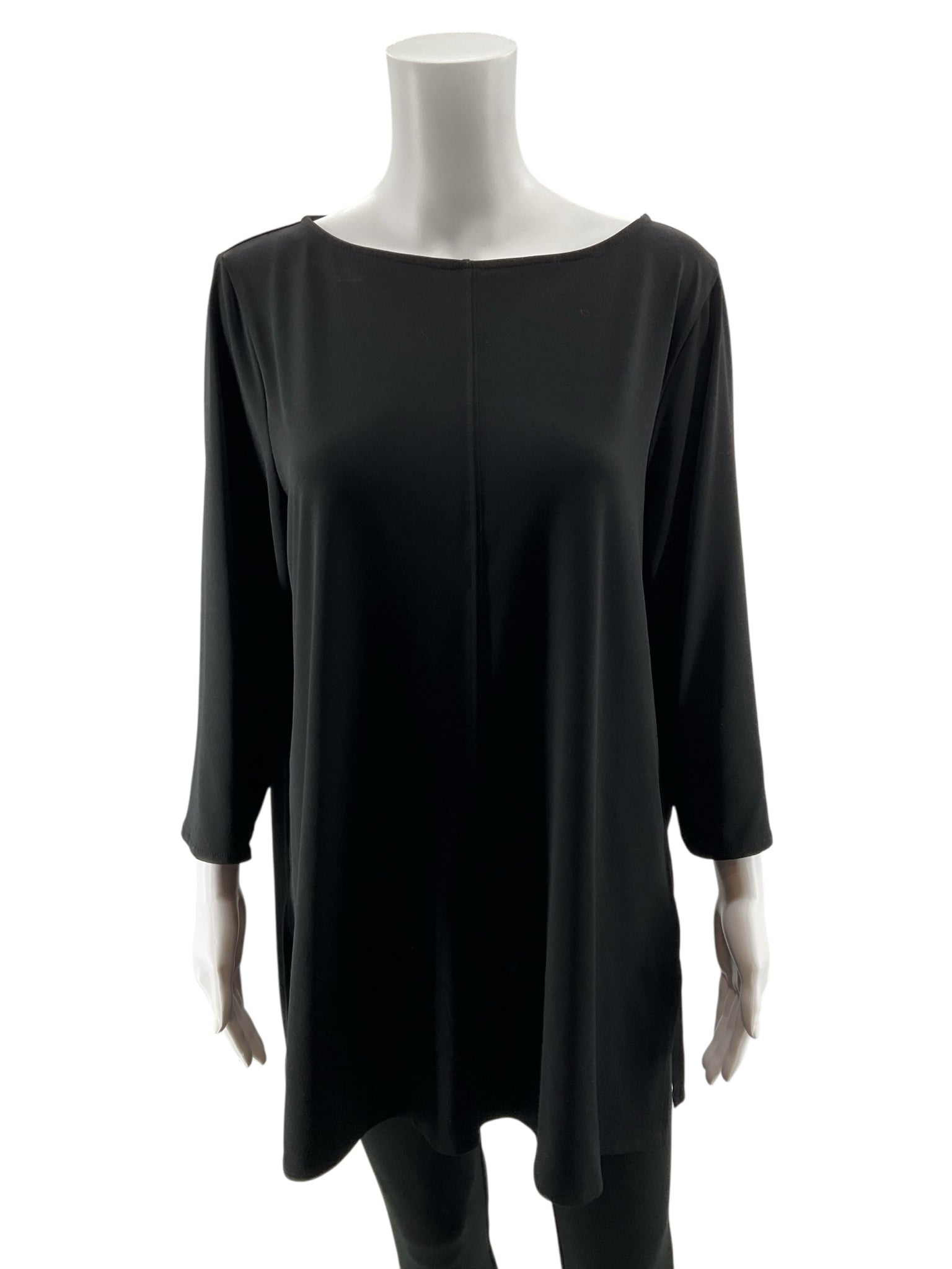 Alfani Black 3/4 Sleeve Stretch Knit Top | Size XL | Wardrobe Staple