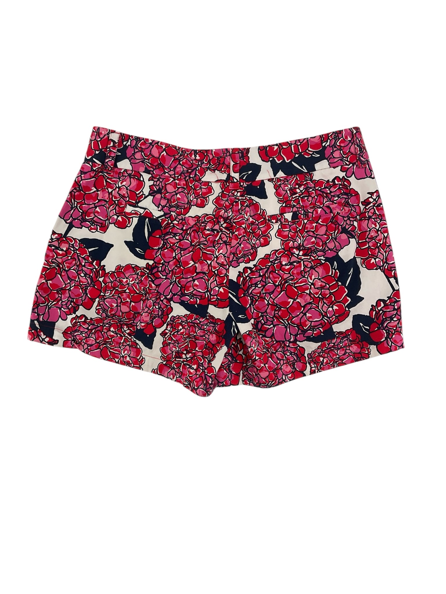 Vineyard Vines Hydrangea Floral Print Chino Shorts Red White Blue Size 10