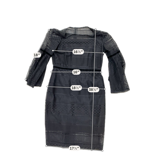 Antonio Melani Bella Black Lace Bell Sleeve Dress Size 14 - ONLINE ONLY