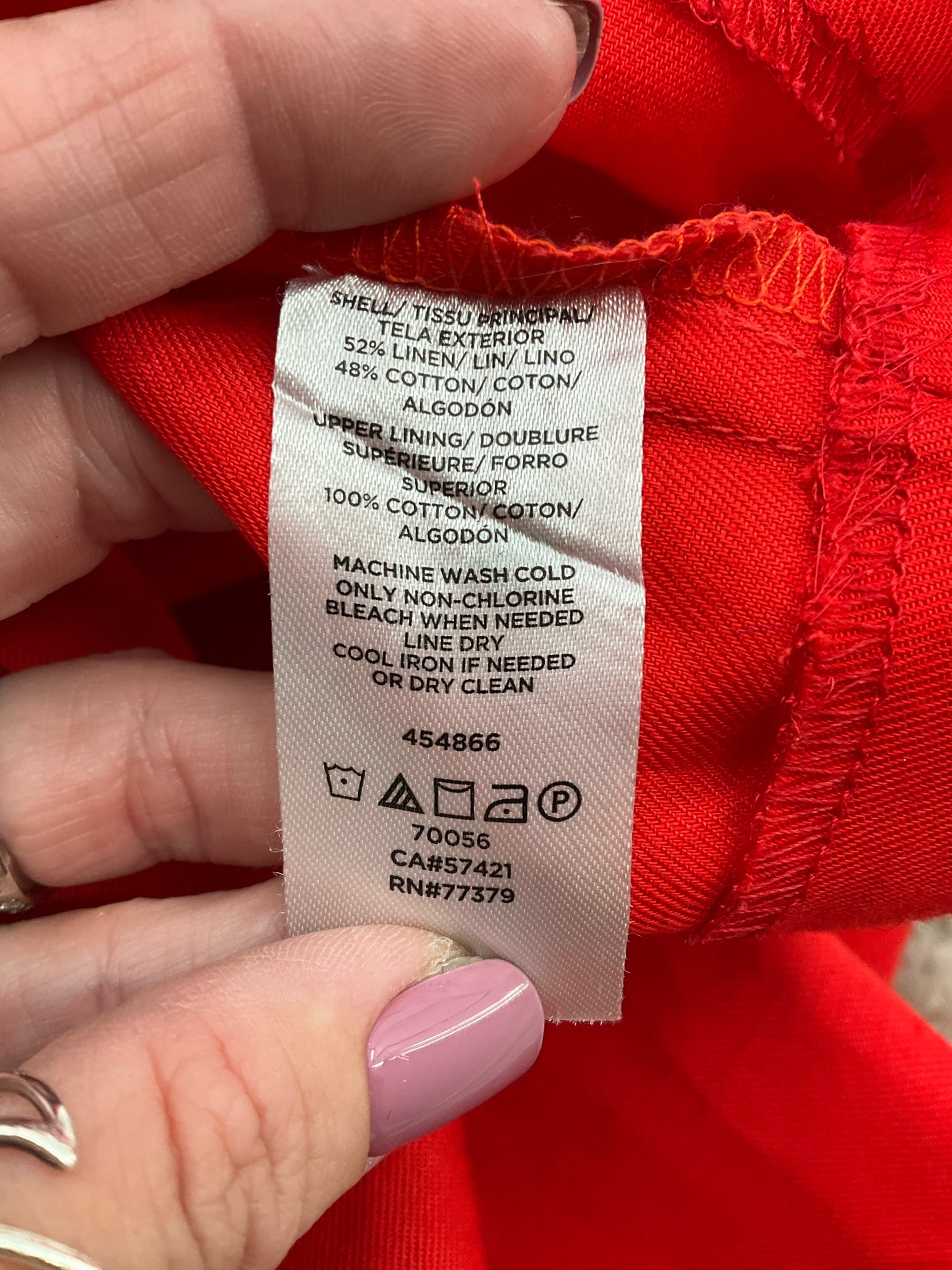 Ann Taylor Red Linen Blend Halter Sheath Dress Size 8