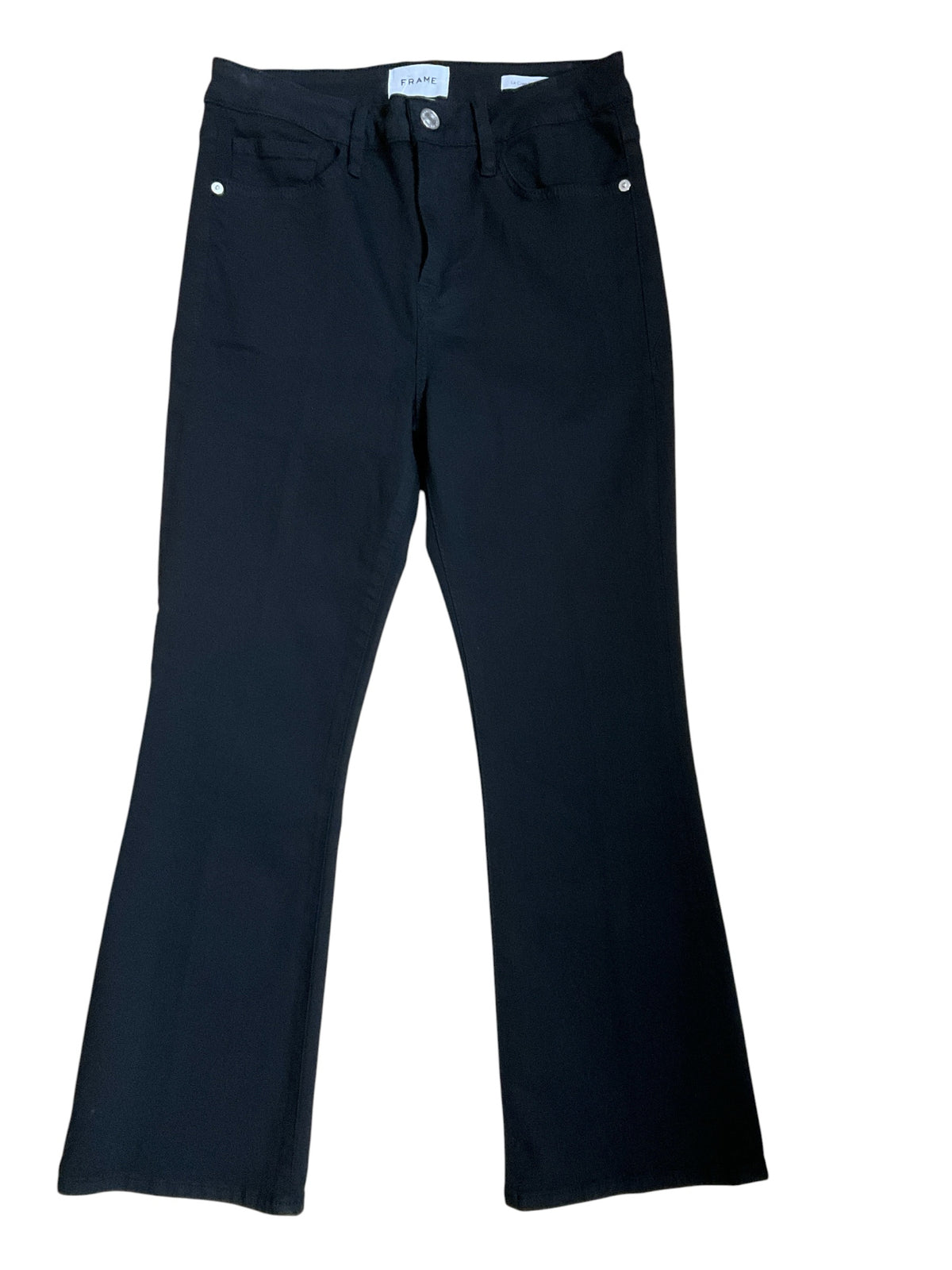 Frame Le Crop Mini Boot Jeans Mid Rise Black Film Noir Size 4 NWT - ONLINE ONLY