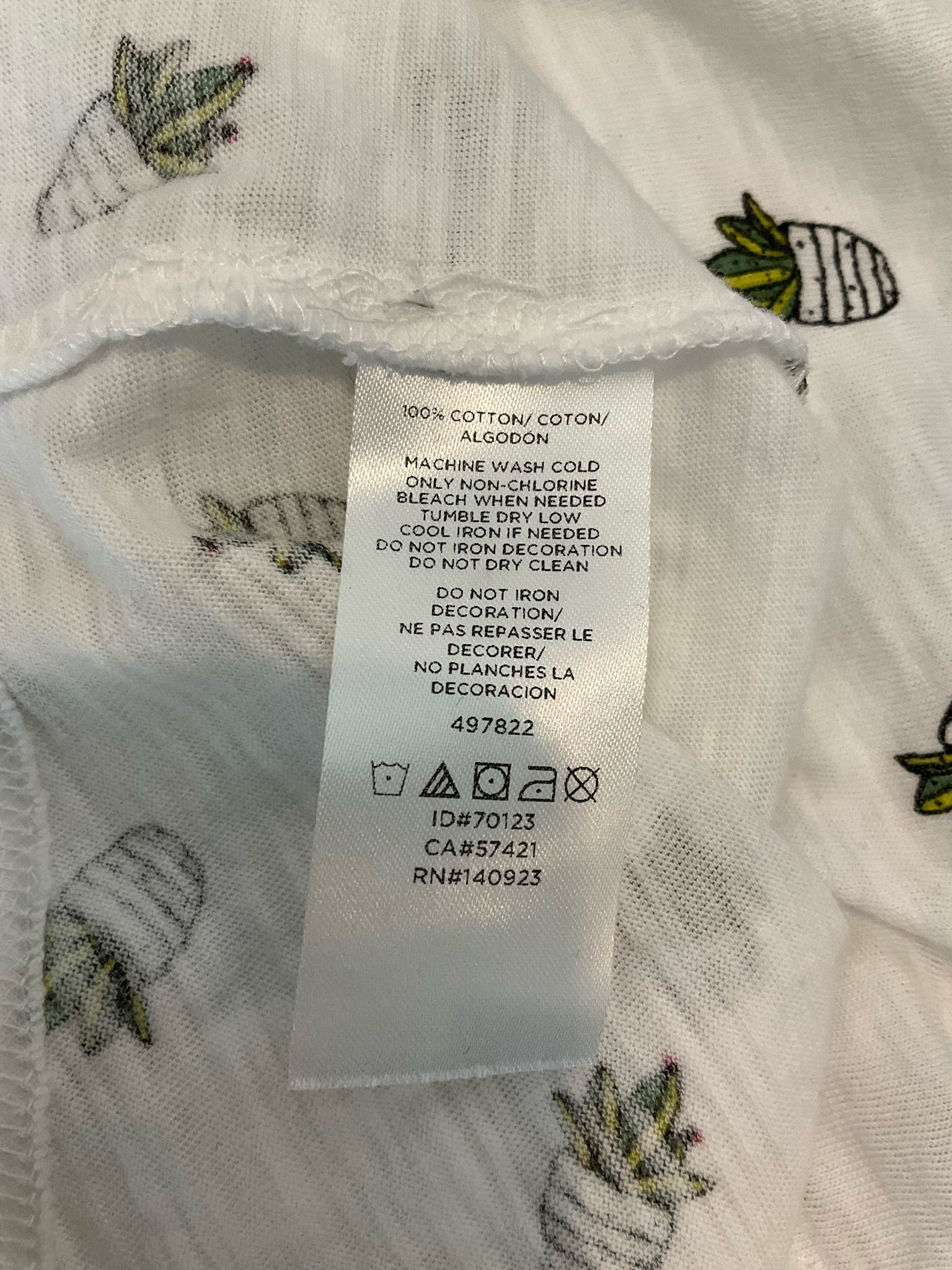 Loft White Sleeveless White Succulent Plant Print Short Sleeve Tee T-Shirt Size Small - Size S