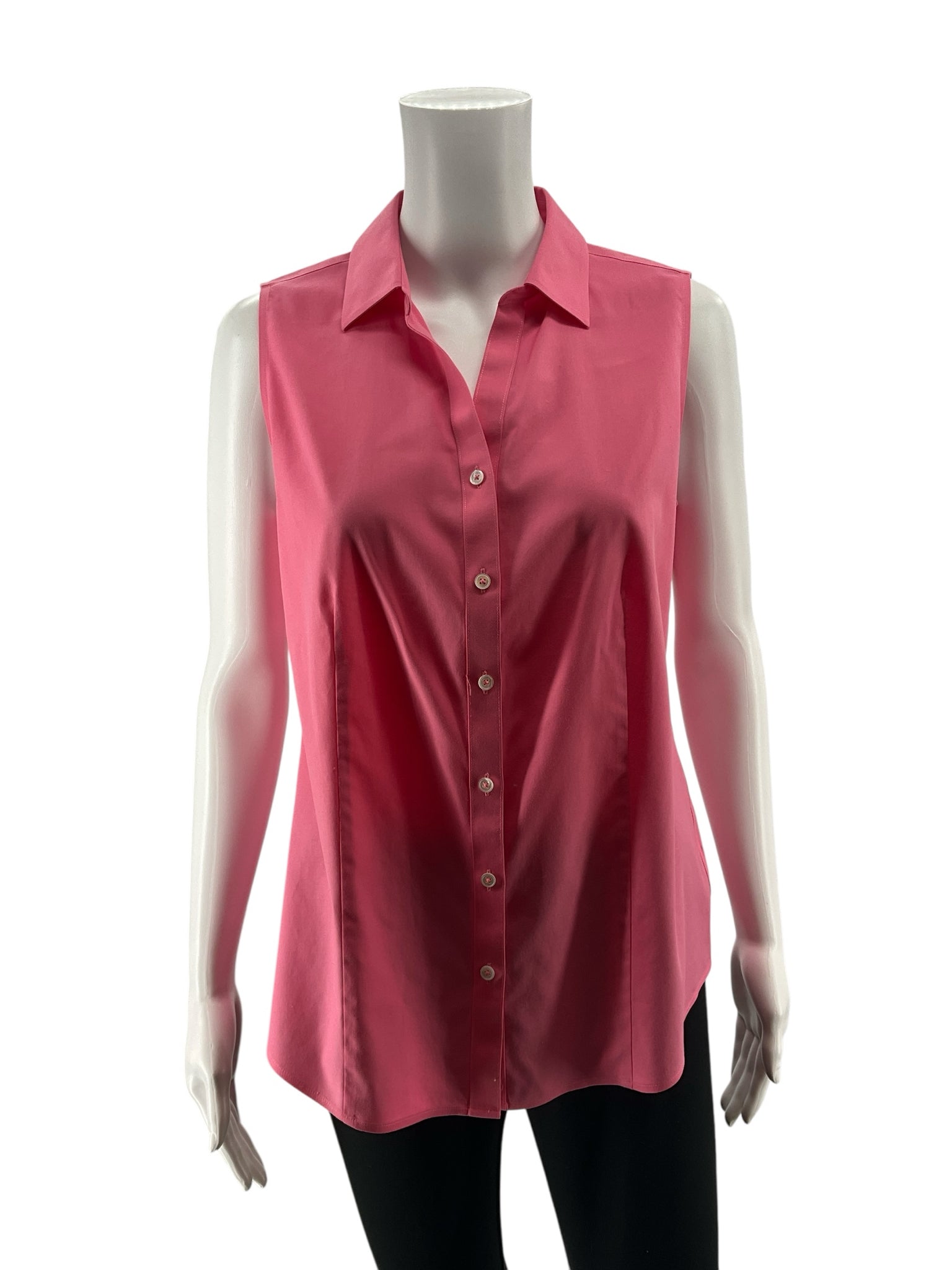 Talbots NWT Non-Iron Sleeveless Perfect Shirt Size 4 Coral Pink