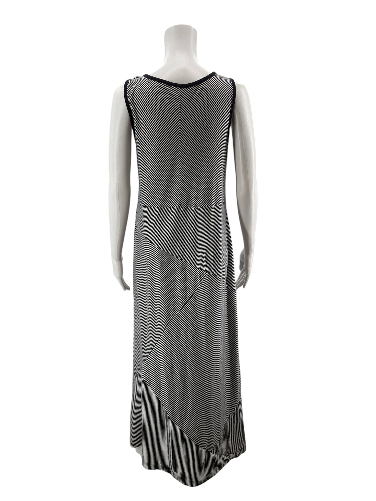 Talbots Navy/White Stripe Pre-Owned Ladies Dress - Size Small Petite