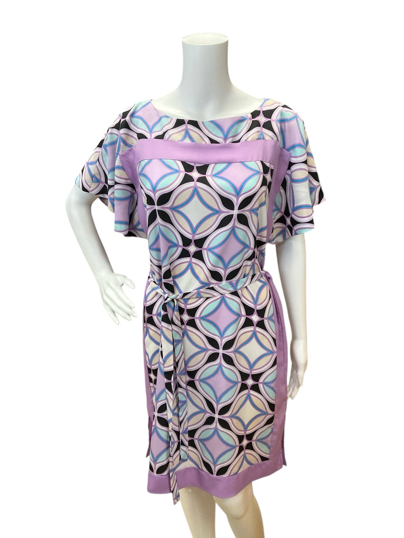 New York & Co Lavender/Blue Print Pre-Owned Ladies Dress - Size XS - Margaret’s Fine Consignment