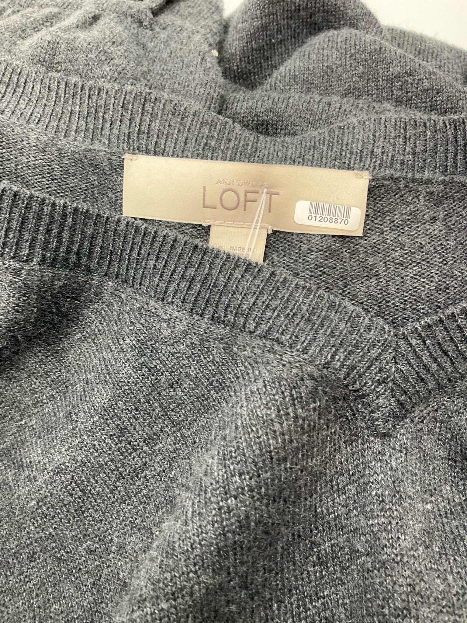 Loft Gray Solid Pre-Owned Ladies Dress - Size Small - Margaret’s Fine Consignment