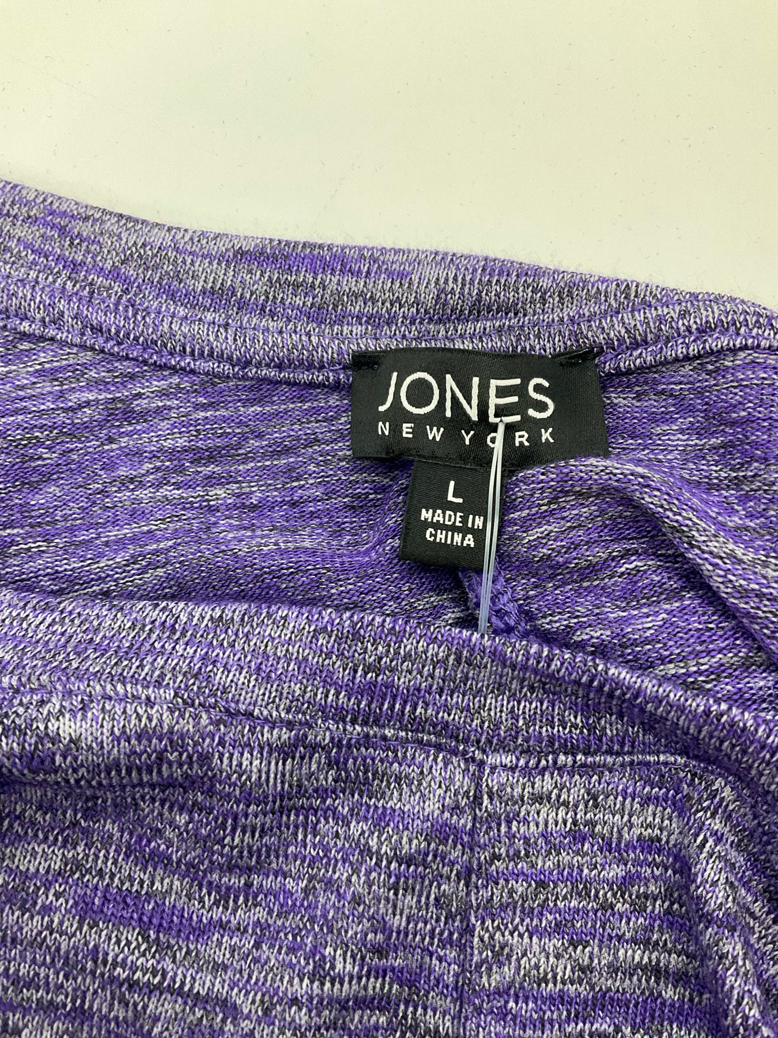 Jones New York Purple Heathered Pre-Owned Ladies Top - Size Large