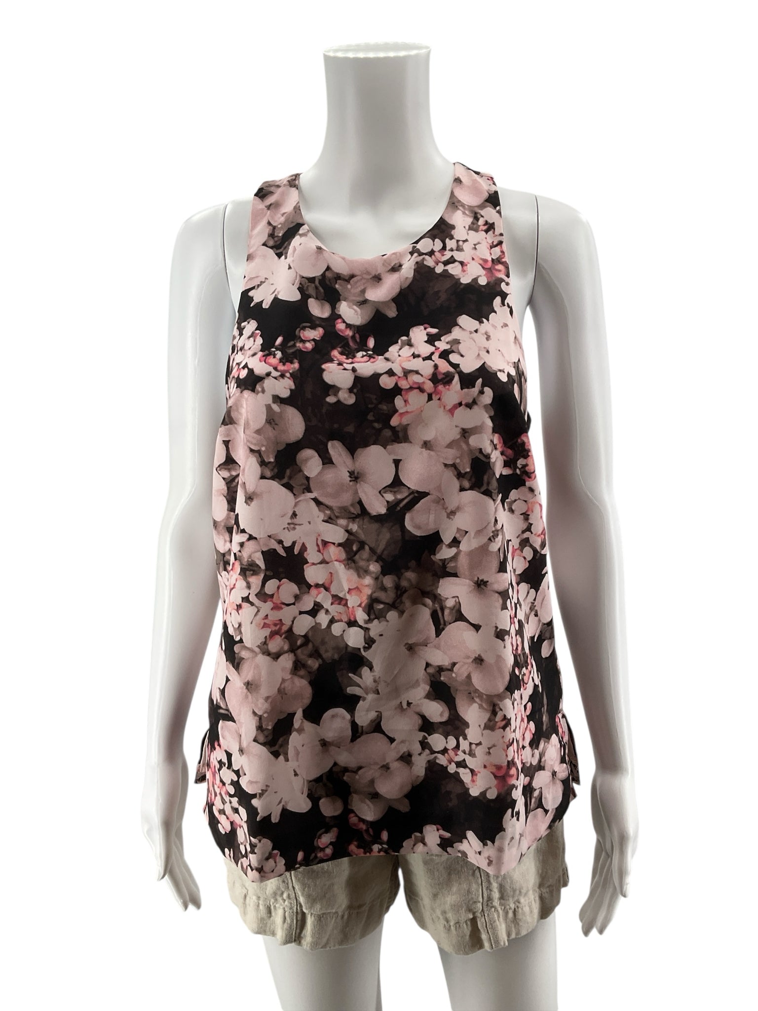 Banana Republic Floral Watercolor Racerback Shell Top Size XS