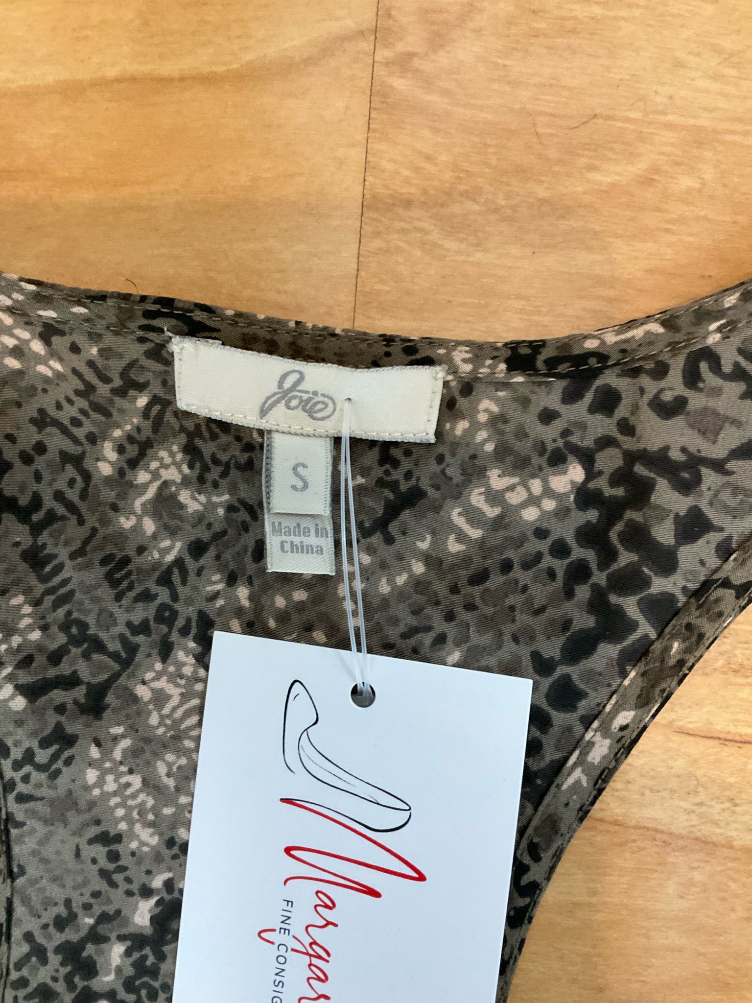 Joie Alicia 100% Silk Snake Print Racerback Tank Top Size Small