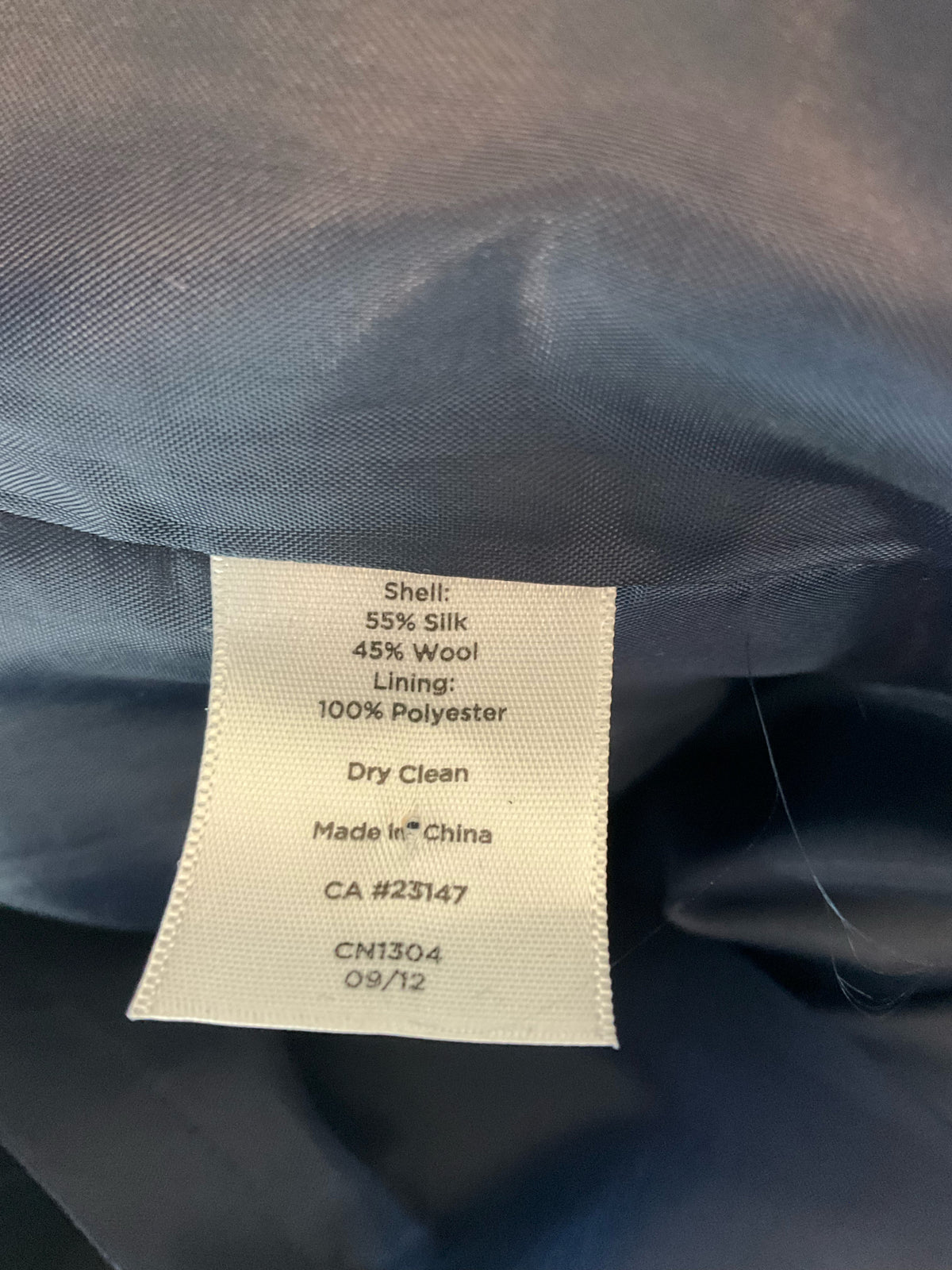 Talbots Woman Navy Silk Wool Blend Sheath Dress Size 18W
