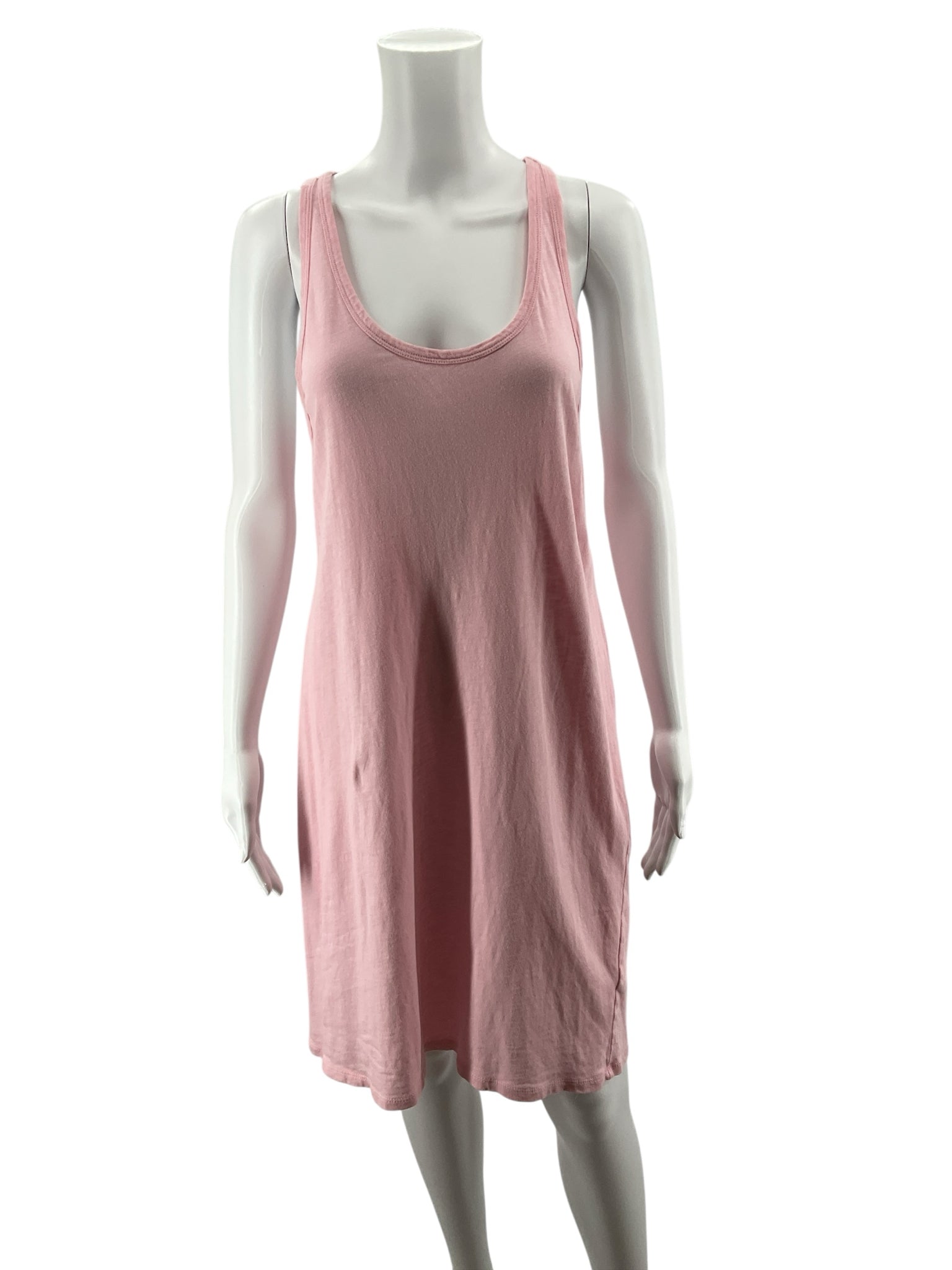 J. Crew Pink Slub Cotton Racerback Tank Midi Dress Size Large
