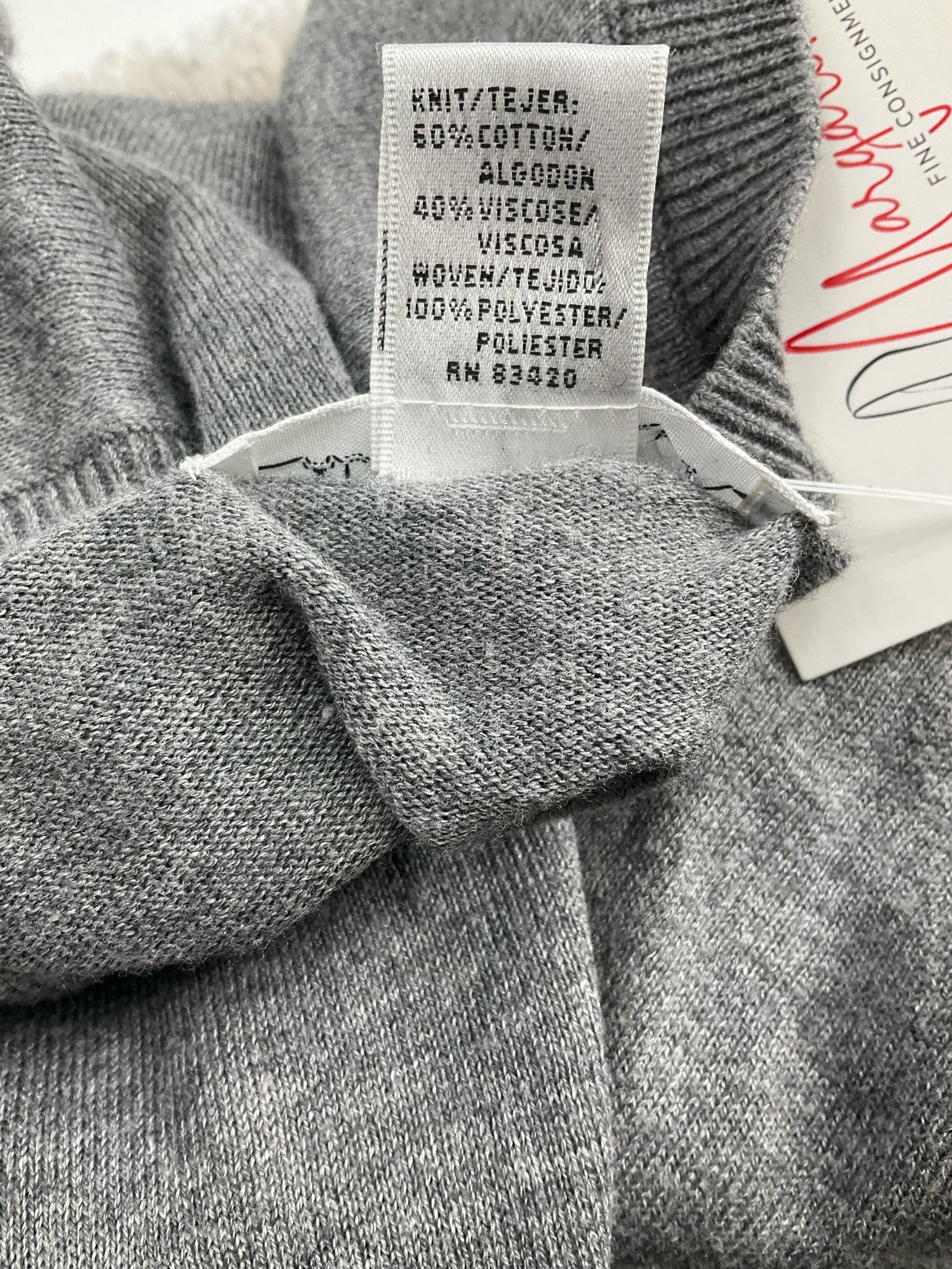 August Silk Gray Pre-Owned Ladies Top - Size Medium - Margaret’s Fine Consignment