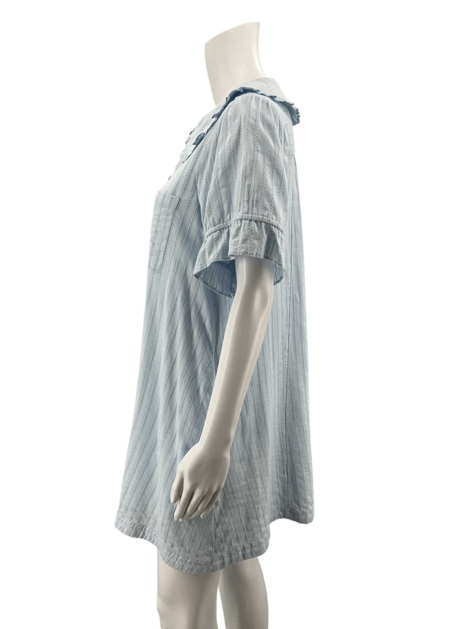 Pilcro Size S Baby Blue Solid Pre-Owned Ladies Dress
