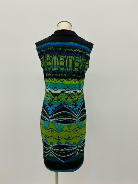 Carole Little Abstract Wave Print Sleeveless V-Neck Sheath Dress Size 6 - ONLINE ONLY