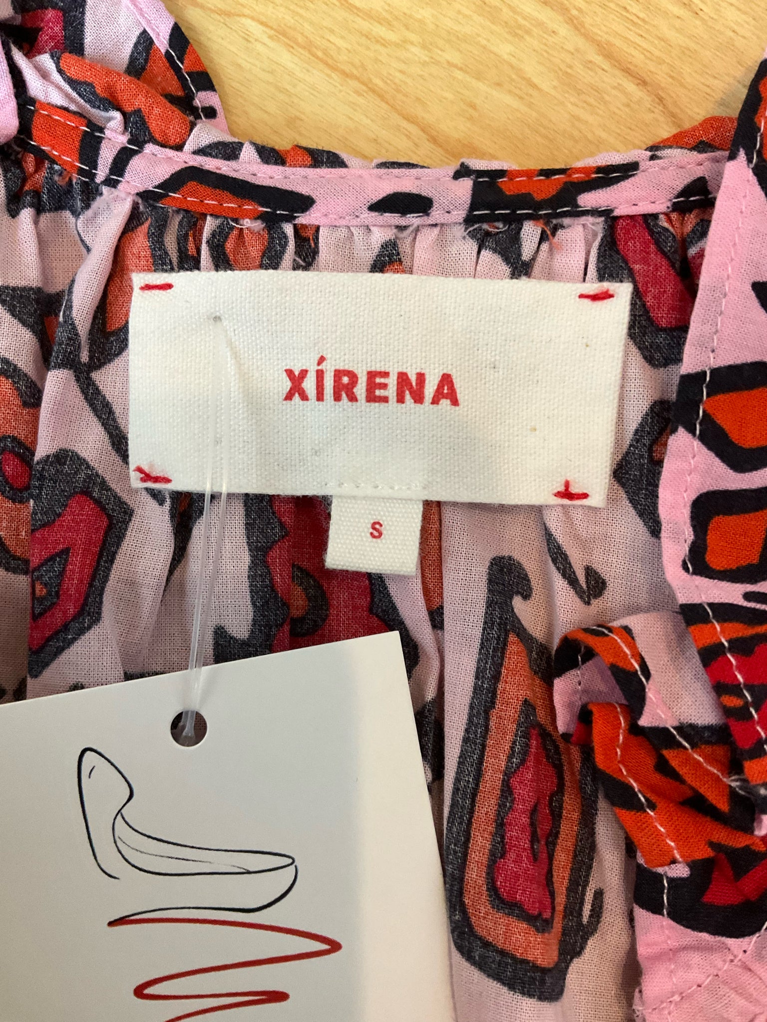 Xirena Beau Floral Ruffle V-Neck Sleeveless Top Size Small